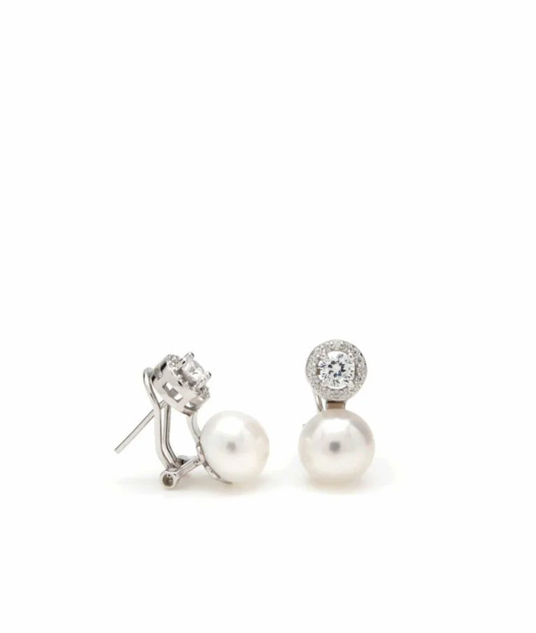 Silverörhänge You And Me Pearl cz