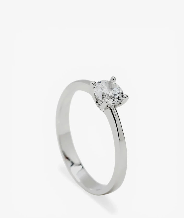Silverring Solitaire From Quartz Adamantine Central -12