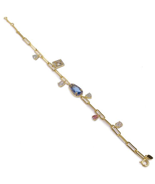 Silverarmband Paperclip Charms fg