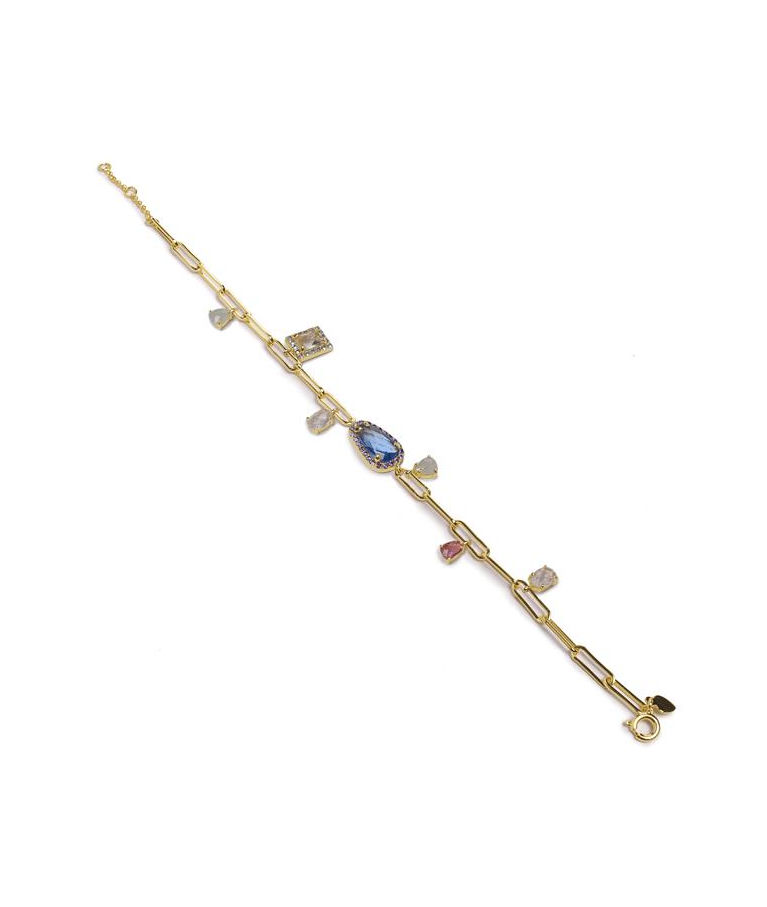 Silverarmband Paperclip Charms fg