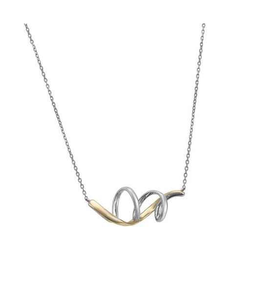 Silverhalsband Bicolor Double Lane