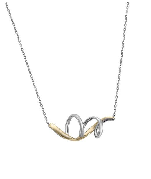 Silverhalsband Bicolor Double Lane