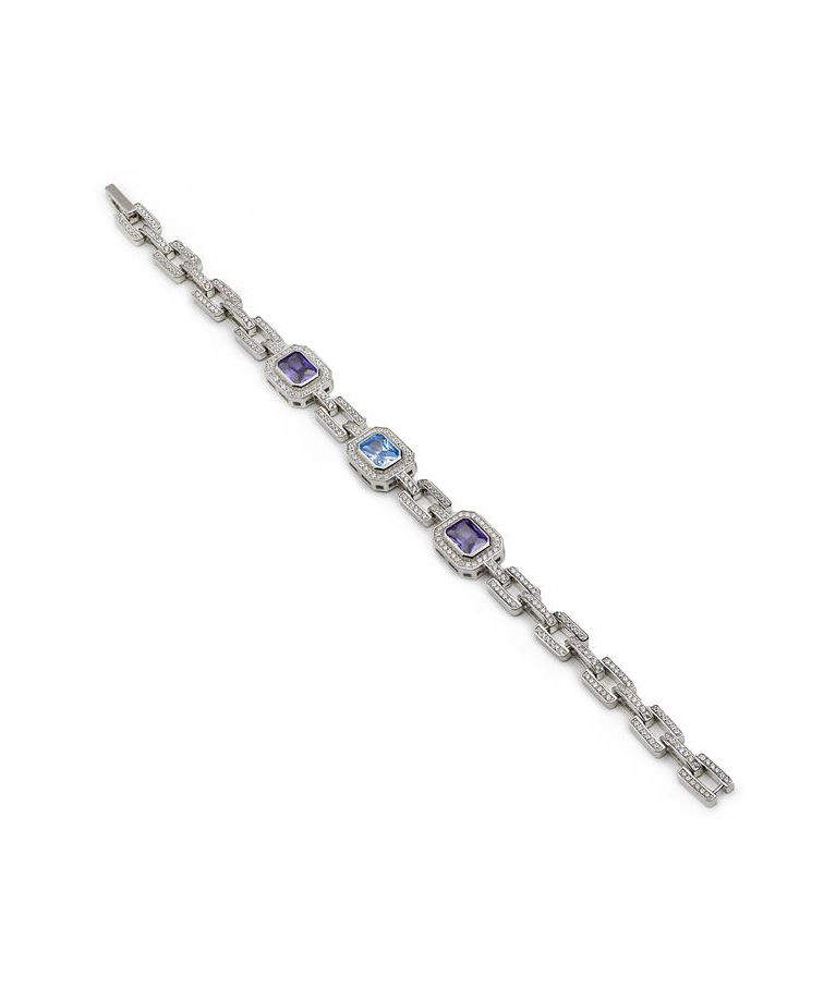 Silverarmband Octagonal Lavender Tones cz