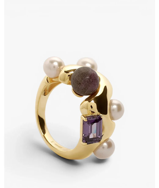 Silverring stones in purpletones fg
