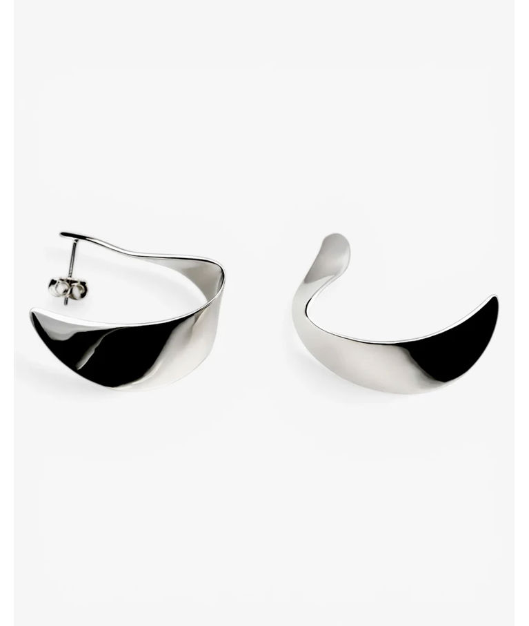 Silverörhänge Curved
