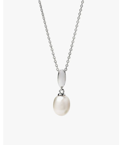 Silverhalsband Classic Pearl