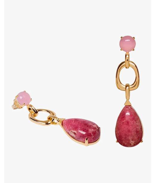 Silverörhänge Pink Stone fg