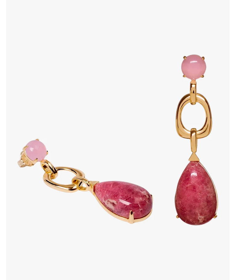 Silverörhänge Pink Stone fg