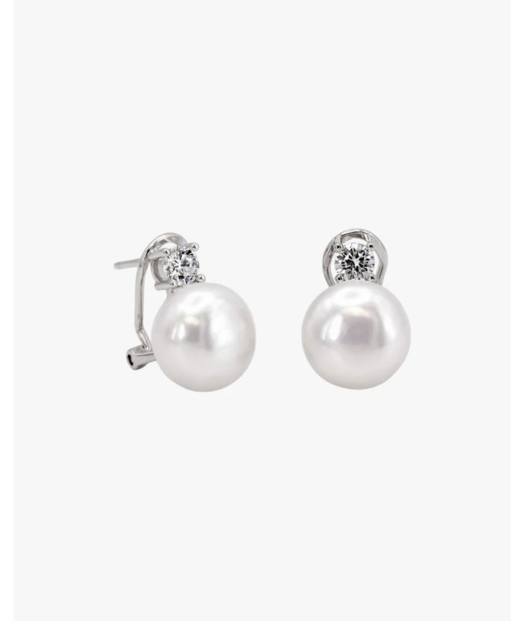 Silverörhänge You And Me Pearl cz