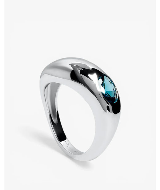 Silverring Organic blue SIZE 56