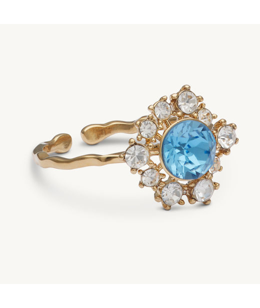 Mässingring Emily Ice Blue gold