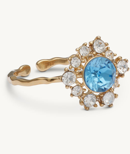 Mässingring Emily Ice Blue gold