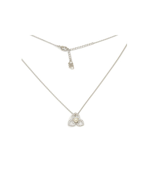 Mässinghalsband Elise - Ivory pearl silver