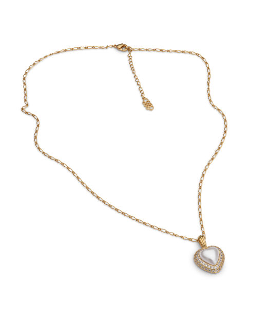 Mässinghalsband Athena Ivory gold