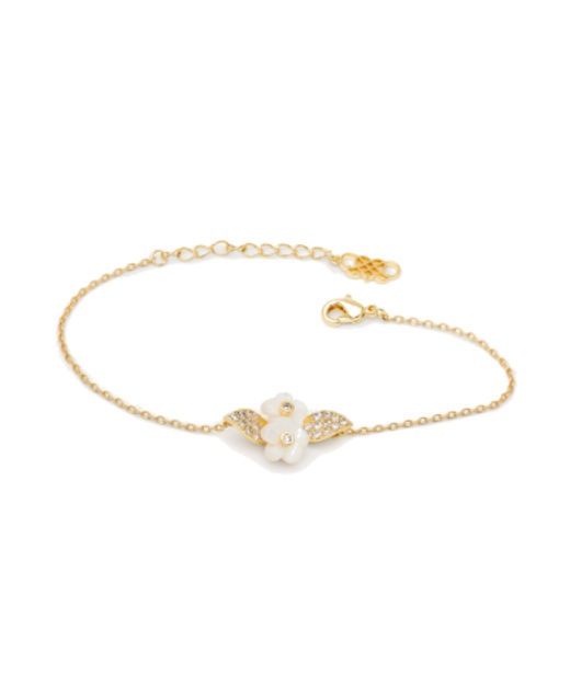 Mässingarmband Claire - Creme puff gold