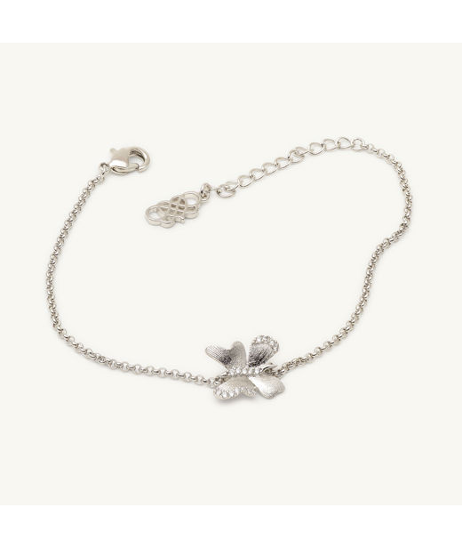 Mässingarmband Brigitte - Crystal silver
