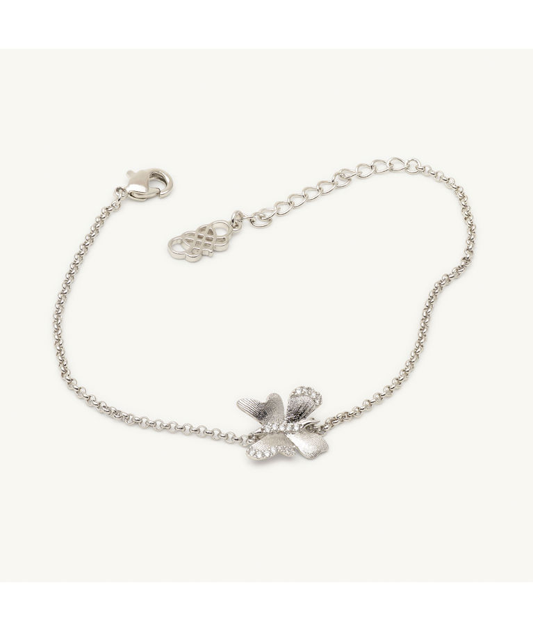 Mässingarmband Brigitte - Crystal silver