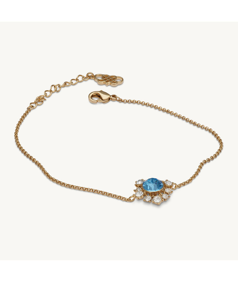 Mässingarmband Emily Ice Blue gold