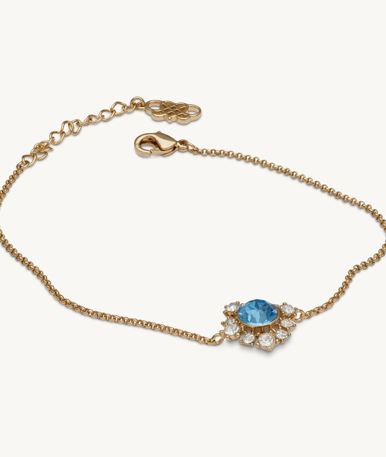 Mässingarmband Emily Ice Blue gold