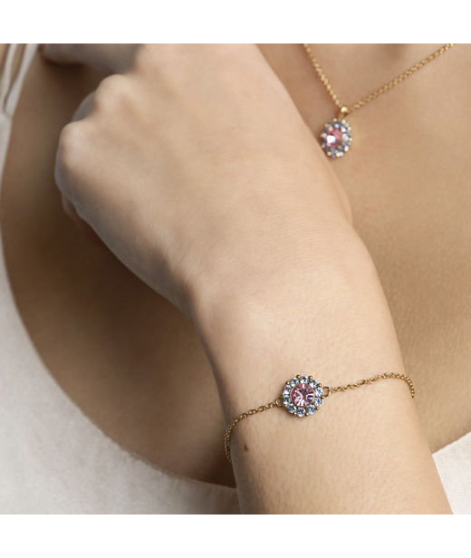 Mässingarmband New Miss Sofia - Celestial pink / blue silver