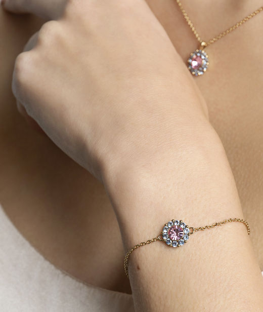 Mässingarmband New Miss Sofia - Celestial pink / blue silver