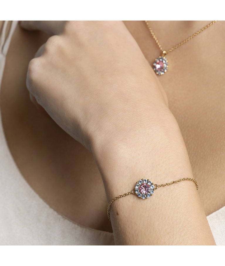 Mässingarmband New Miss Sofia - Celestial pink / blue silver