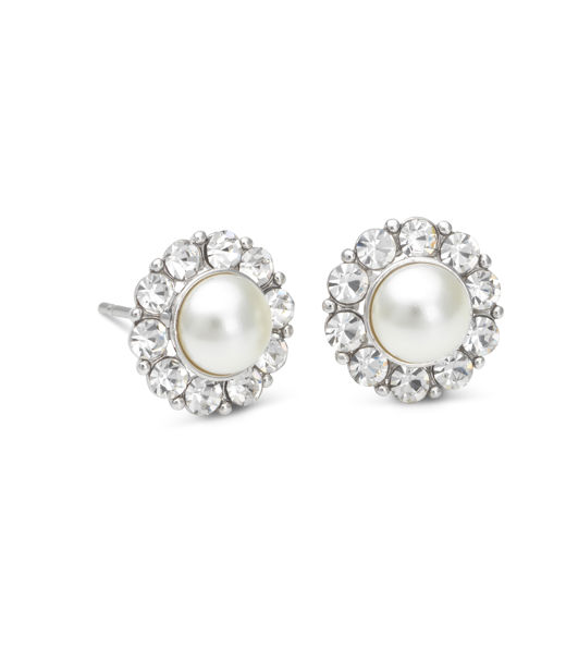Mässingörhänge Miss Sofia Pearl Creme BS