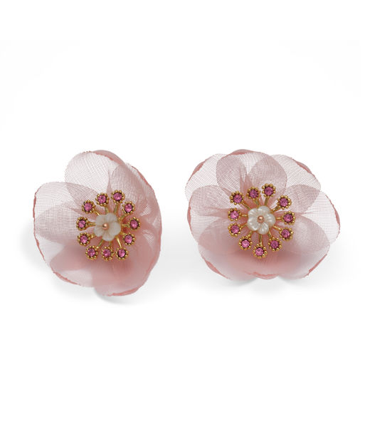 Mässingsörhängen Organza Botanical Orchi gold