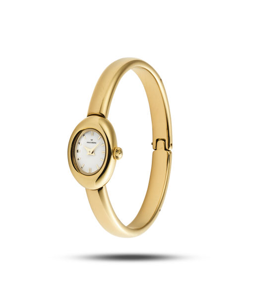 Stålklocka Belle Oval Petite Bangle Gold Small