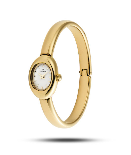 Stålklocka Belle Oval Petite Bangle Gold Small