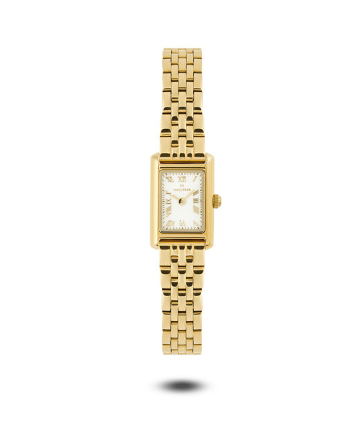 Stålklocka Timeless Petite Gold vit urtavla