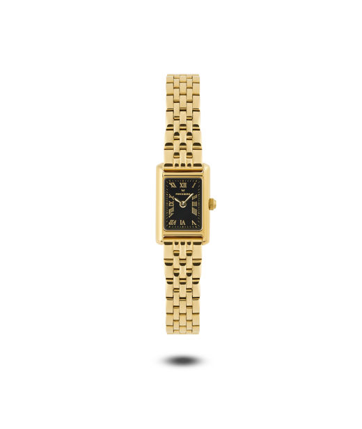 Stålklocka Timeless Petite Noir Gold svart urtavla