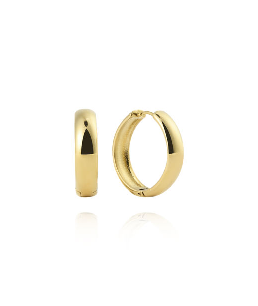 Stålörhänge Brave Gold Large Hoops