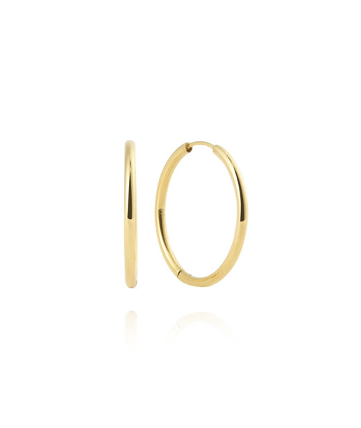 Stålörhänge Slim Gold Extra Large