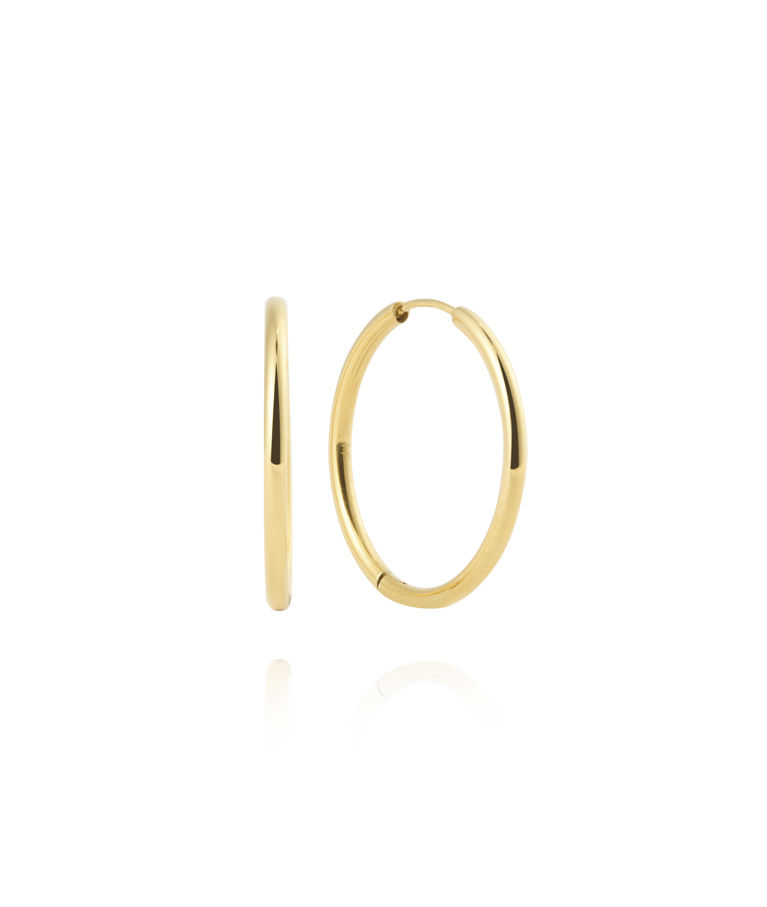 Stålörhänge Slim Gold Extra Large