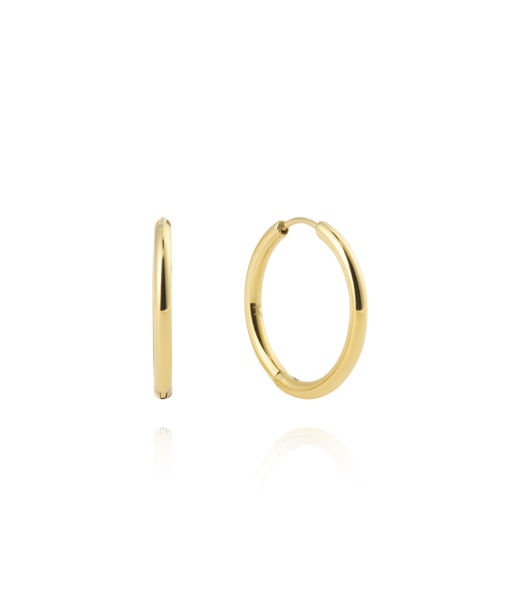 Stålörhänge Slim Gold Large Hoops