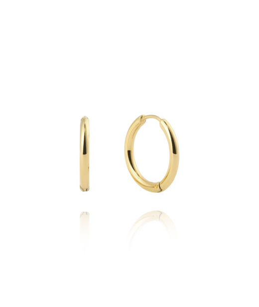 Stålörhänge Slim Gold Medium Hoops