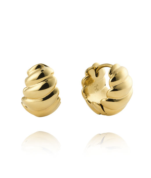 Stålörhänge Seléne Hoops Medium Gold