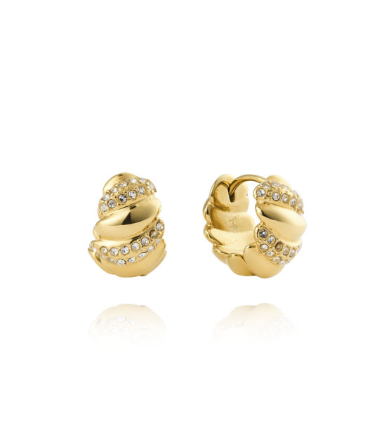 Stålörhänge Noela Medium Hoops Gold