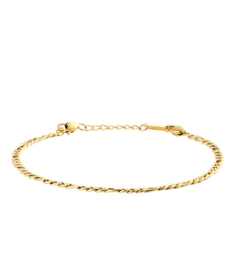 Stålarmband Thin Figaro gold