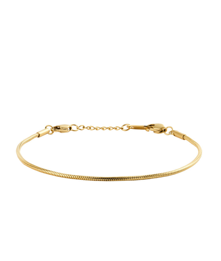 Stålarmband Snake medium gold