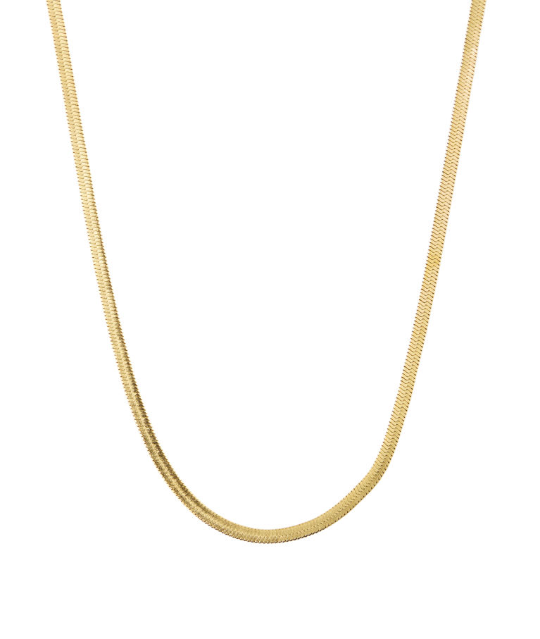 Stålhalsband Thin Snake gold