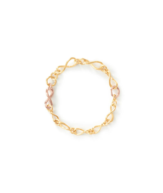 18k armband gg+rosé Love Mini 18cm