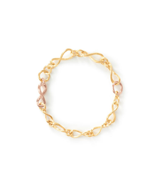 18k armband gg+rosé Love Mini 18cm