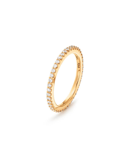 18k gg ring Love Band Straight 0,43ct tw/vs SIZE 58