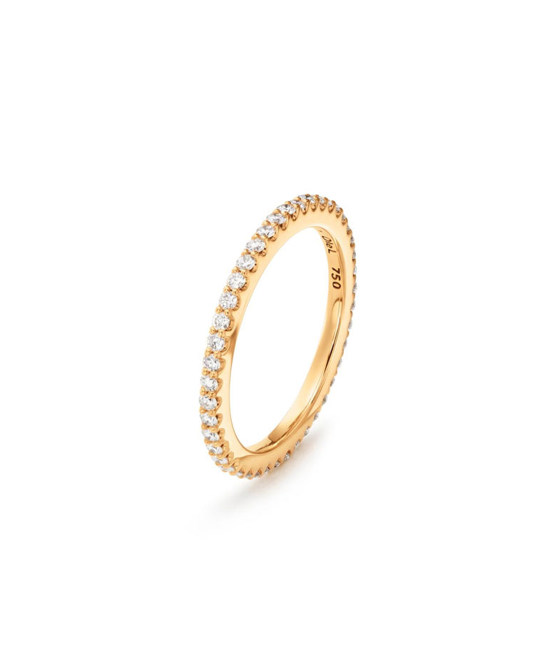 18k gg ring Love Band Straight 0,43ct tw/vs SIZE 58