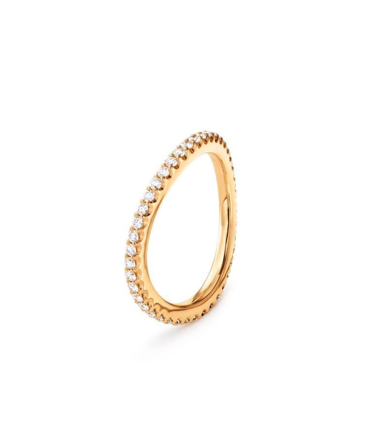 18k gg ring Love Band Curved 0,45ct tw/vs SIZE 55
