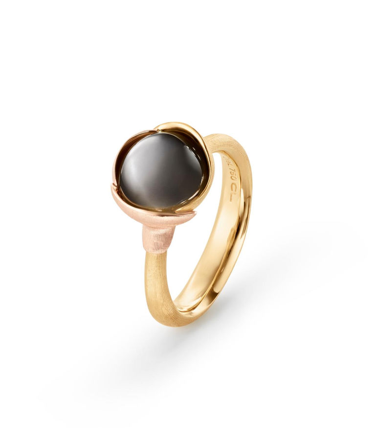 18k gg ring Lotus stl 1 grå månsten SIZE 56