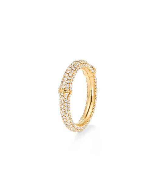 18k gg ring Nature Pavé 278 dia tot 1,19ct tw/vs. SIZE 53