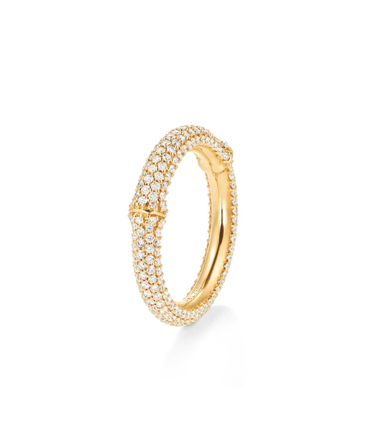 18k gg ring Nature Pavé 278 dia tot 1,19ct tw/vs. SIZE 53